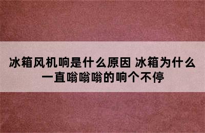 冰箱风机响是什么原因 冰箱为什么一直嗡嗡嗡的响个不停